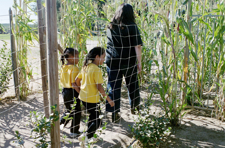 Mari follows Ms. Kane out of the maze!