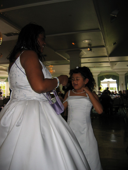 Mari does the money dance with mommy!