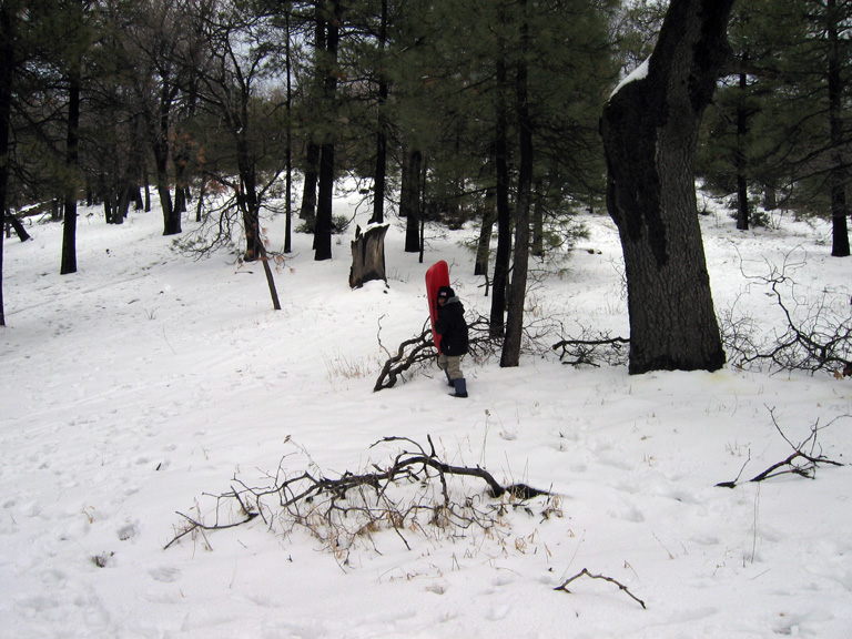 Mari gets ready for sledding!