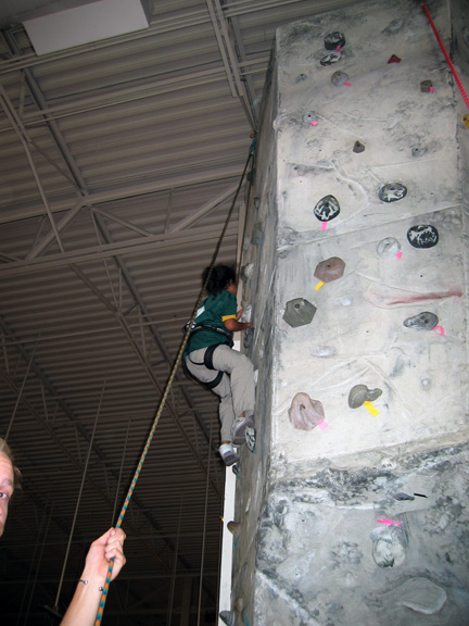 Mari is halfway up!