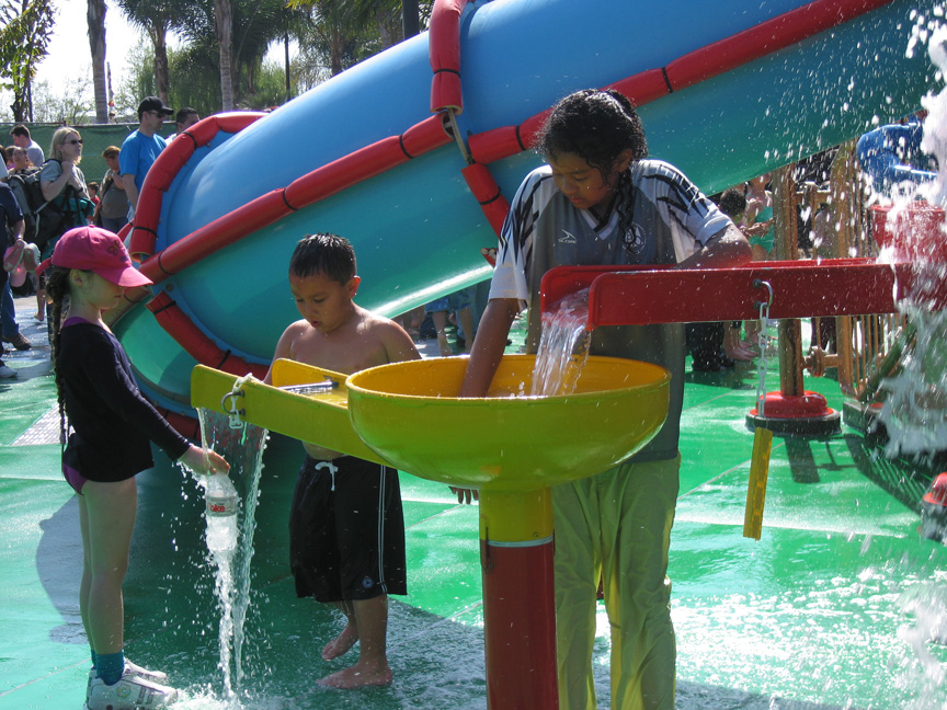 Mari and Jacqueline get soaked at Soak N Sail!